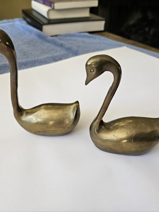Prices Other - Price Brass Decorative Swan Figurine Pair